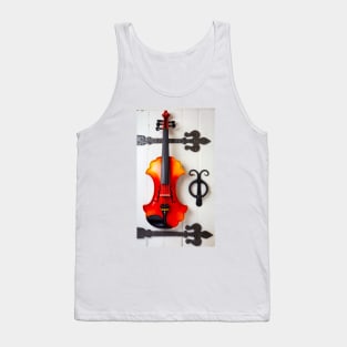 Baroque Violin On White Door Tank Top